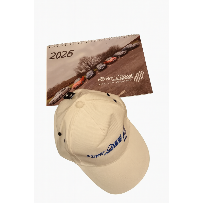 2026 Calendar & Baseball Cap (White) Package